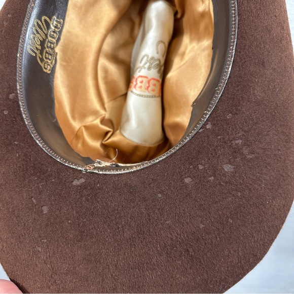 Dobbs West brown felt cowboy hat distressed vintage western - Picture 12 of 16